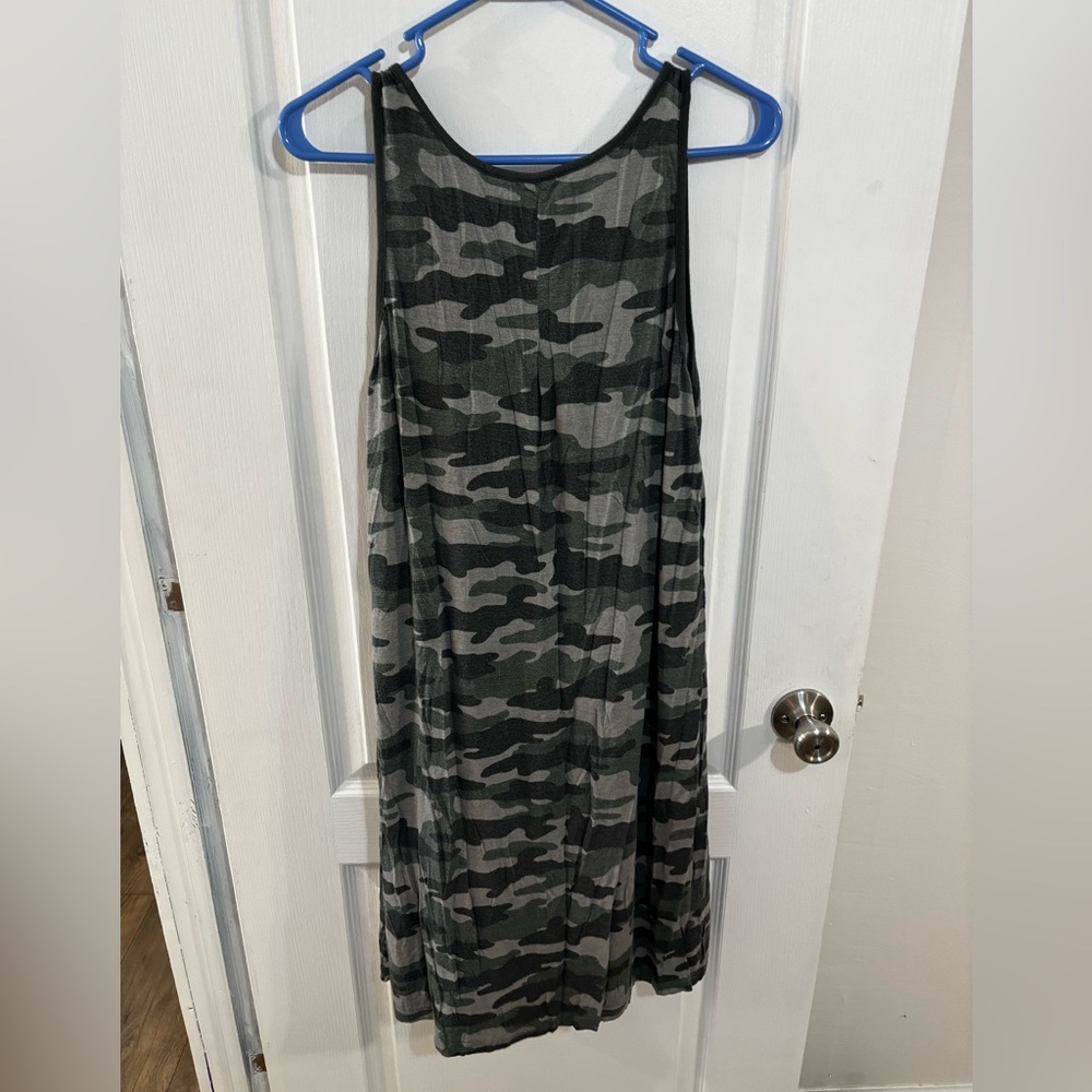 Little Sleepies Green Camouflage Sleeveless Bamboo Sleep Dress Size Medium - Picture 5 of 5
